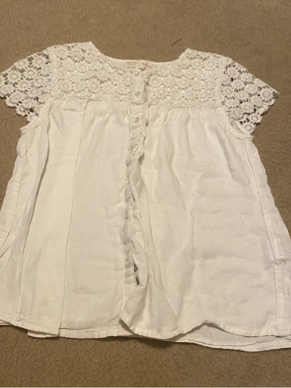 Zara Girls 9/10 White Blouse